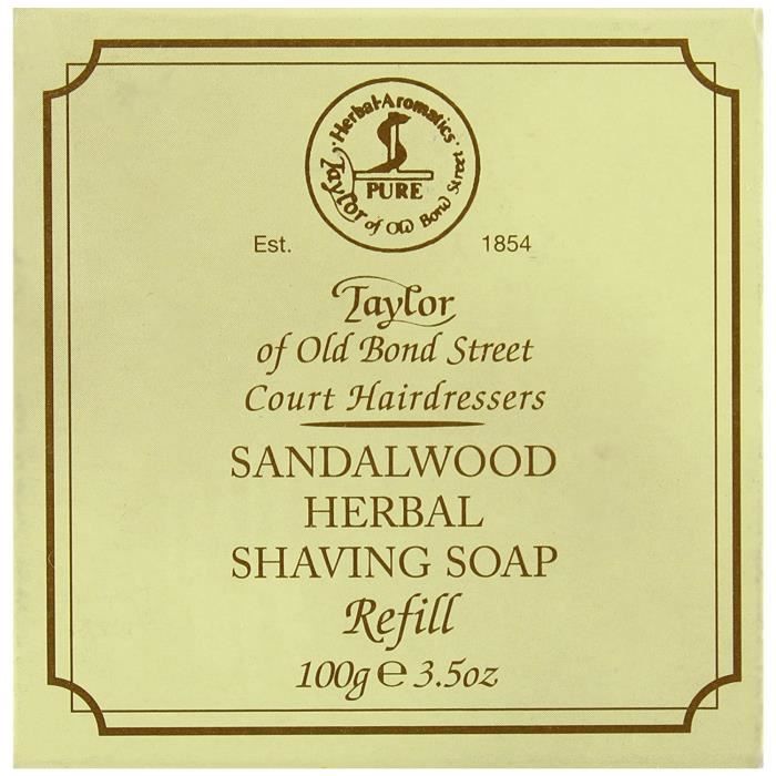 Recharge de Savon à Barbe Sandalwood 100g - Taylor: Beauté et Parfum