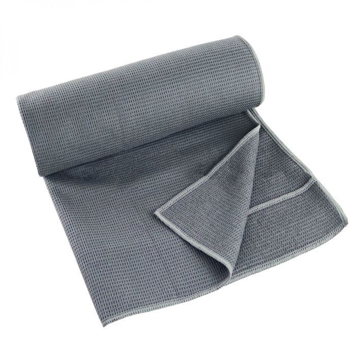 Serviette de yoga 63 x 180 cm antidérapante - Gris - Vivezen