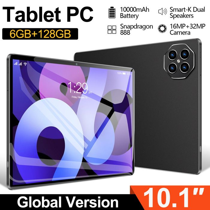 Tablette Android 14 RUSHAR 10 Pouces - 12+24Go RAM, 128Go + 1To Extensible - 8000mAh - Avec Clavier, Souris, Stylet