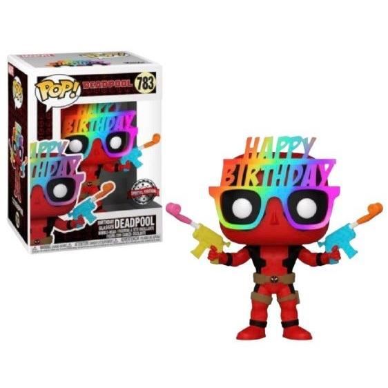 Figurine Funko Pop! Marvel : Deadpool Birthday Glasses – Tête oscillante 783