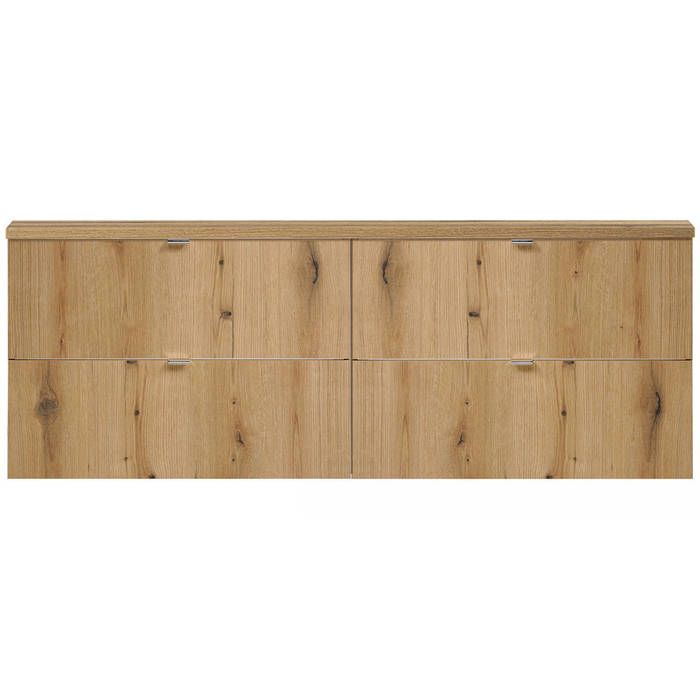 Meuble sous lavabo double NEWPORT 160 x 60 x 40 cm effet chêne Meuble sous lavabo double NEWPORT 160 x 60 x 40 cm effet chêne