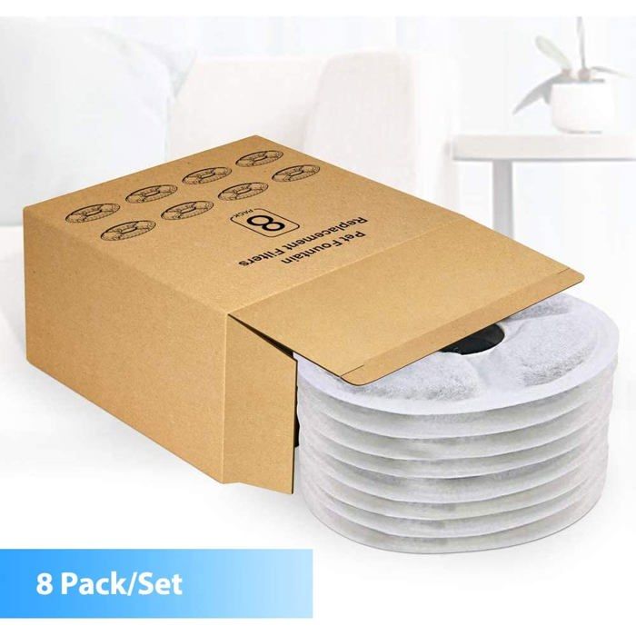 Meilleurs prix pour Filtre pour Fontaine à Eau pour pour Chats Pet Dogs Résine et Charbon Actif (8 pièces)