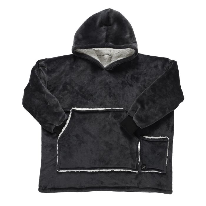 Sweat Plaid Chauffant - Home Deco Factory - Gris