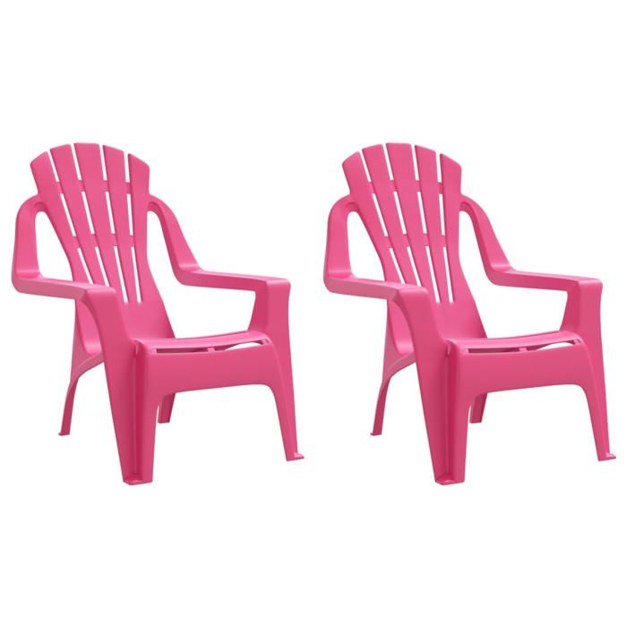 (SOLDES JUILLET)Chaises de jardin pour enfants 2 PCS - UU - Scandinave Fauteuil salon - rose 37x34x44 cm PP FR1364741