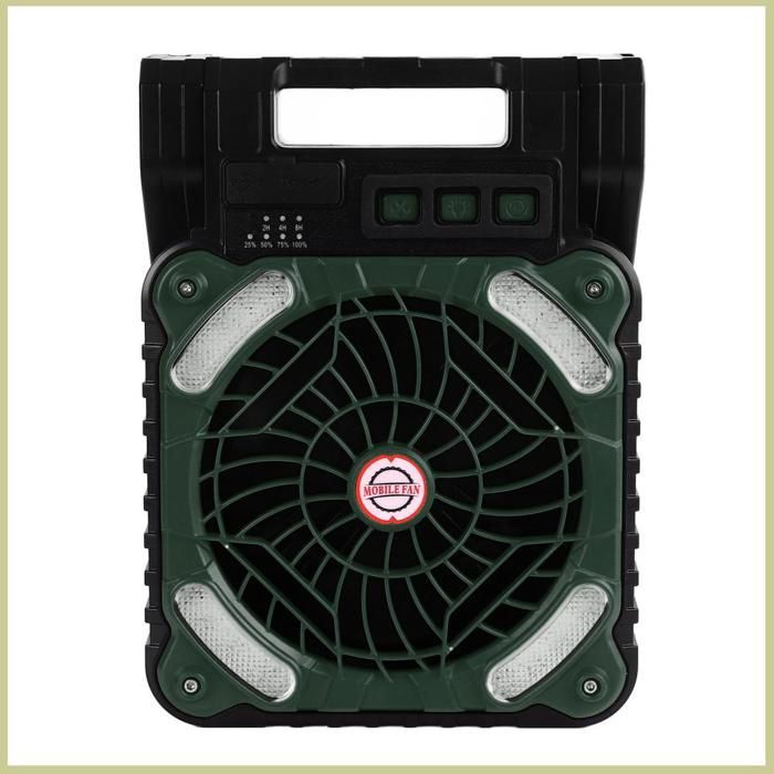 Cocosity ventilateur solaire avec léger Ventilateur solaire 5200mAh Type C à 4 vitesses Réglable electromenager ventilateur Vert - Cocosity