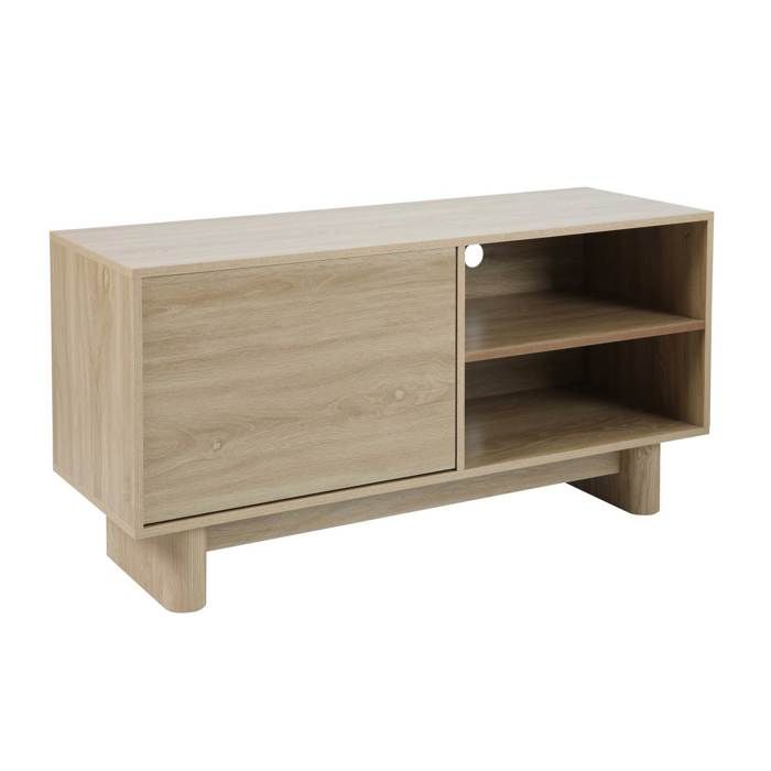 Meuble TV 120 cm scandinave bois clair Bowy - Oviala Meuble TV 120 cm scandinave bois clair Bowy - Oviala