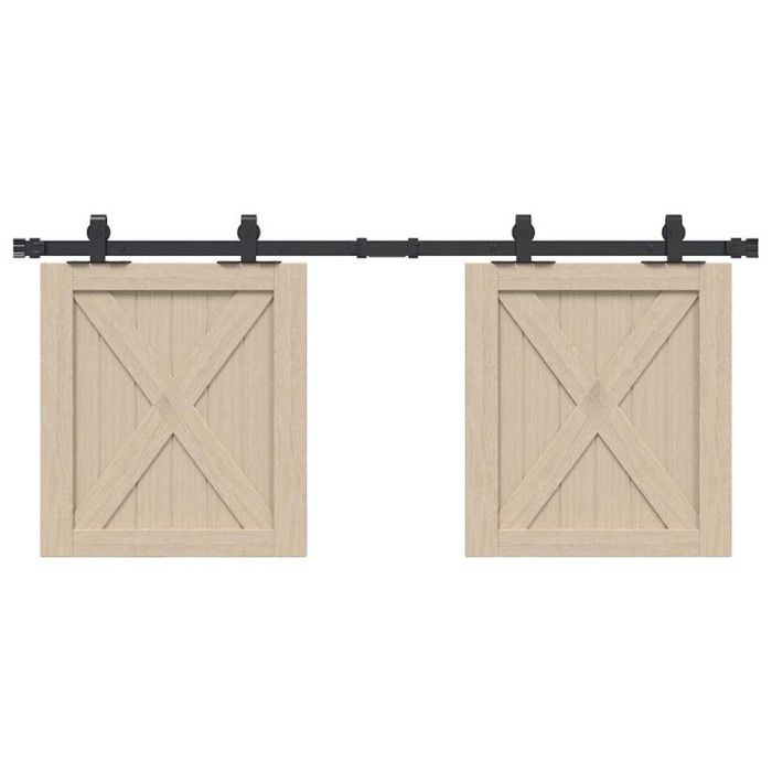 Kit de porte d armoire coulissante 122 cm acier au carbone
