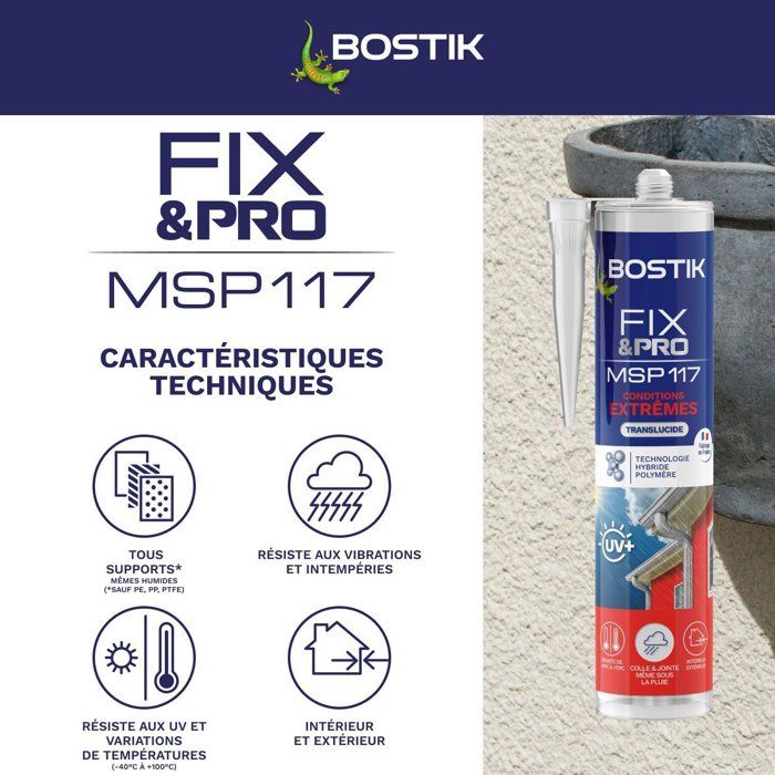 Bostik Mastic-colle FIX&PRO MSP 117 Conditions extrêmes - vue 1