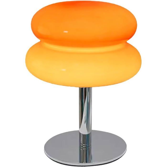 Lampe De Table En Verre Vintage Élégante Veilleuse Rétro Macaron Couleur Table De Chevet Éclairage Lampe De Table Décorative Pour