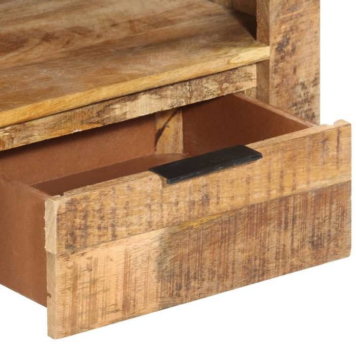 NEUF Armoire TV - Brun - Meuble TV - TABLE TV - 110x30x40 cm - Bois de manguier brut TT3189