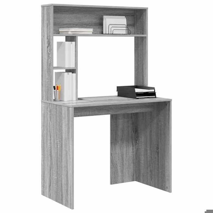 Bureau Gris CLOUD Table à écrire Pour 1 personne Gris Sonoma 91x50x149 cm bois dingénierie BBB847