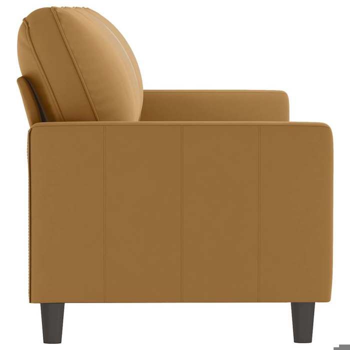 Promotion janvier Canapé à 3 places - MANGO - SOFA TRIPLE - Marron 180 cm - velours - SS809