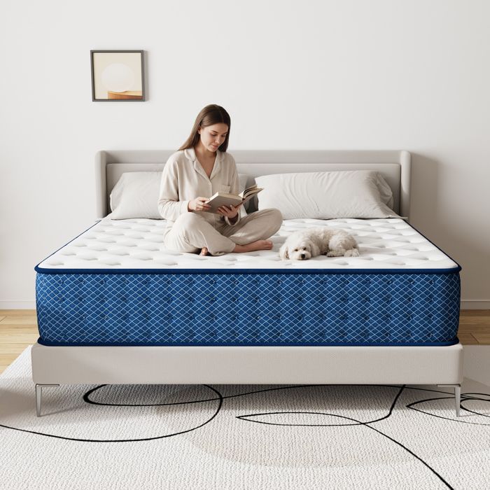 Matelas 160x200 cm - Epaisseur 28 cm - TUNCCO Mousse mémoire de forme -H3 Moyenne Ferme- 7 Zones de Confort - Deux Faces