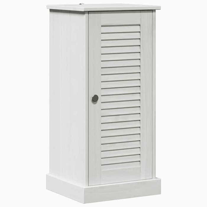 Bois Armoire murale de bain JILL Meuble WC avec porte VIGO Blanc et Blanc Antique 37.5x34x80 cm BB216