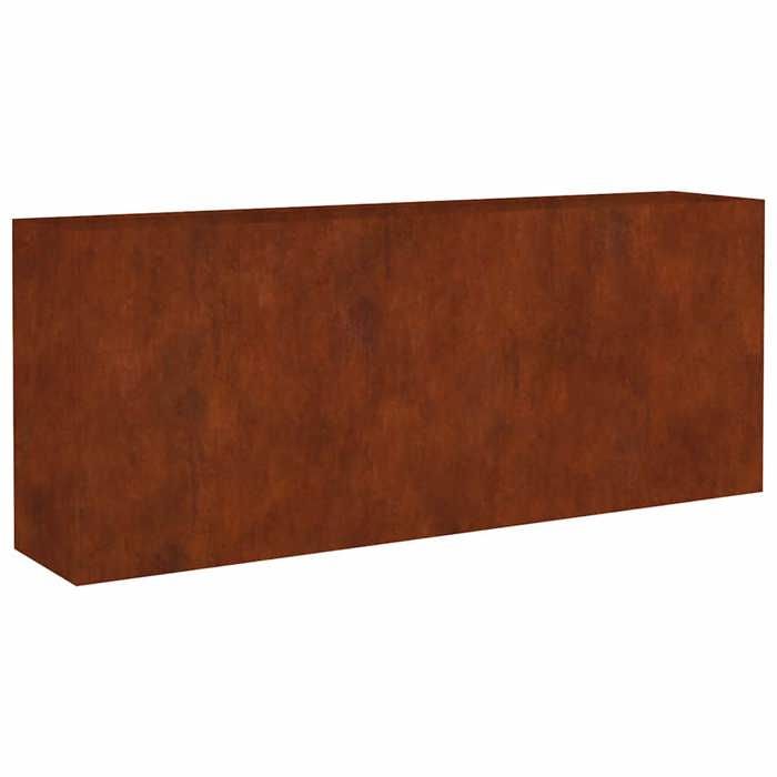 Garden-Jardinière - JARDINIÈRE - BAC A FLEUR - Lit surélevé de jardin 200x40x80 cm acier corten - Assemblage Facile_0349735