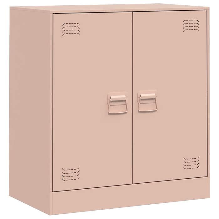 Buffet bas séjour{1 pièce}meuble de rangementdesign épuré rose 67x39x73 cm acier ohy69h93