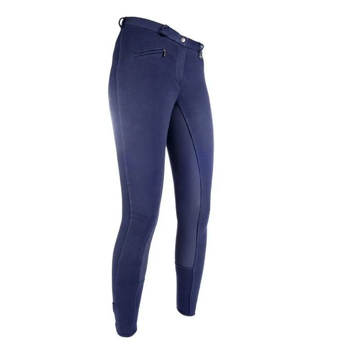 Pantalon équitation mid grip fille HKM Basic - dunkelblau/dunkelblau