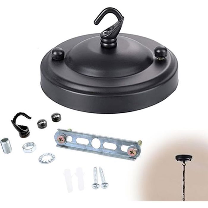Cache Fil pour Lustre Rosace Plafond Rosace Lampe Plafond Avec Accessoire 1 Trou de Câblage Auvent de Plafond Crochet de P