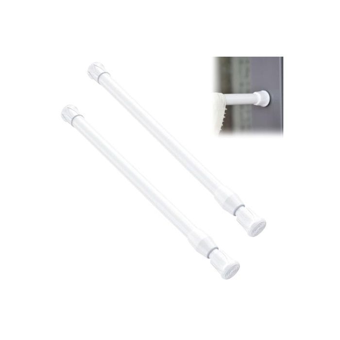 2 Pièces Tringles Extensibles 25 40 cm Petite Tringle Rideau S Percage Réglable Tringle Extensible Entre avec Ressor LANCE RIDEA