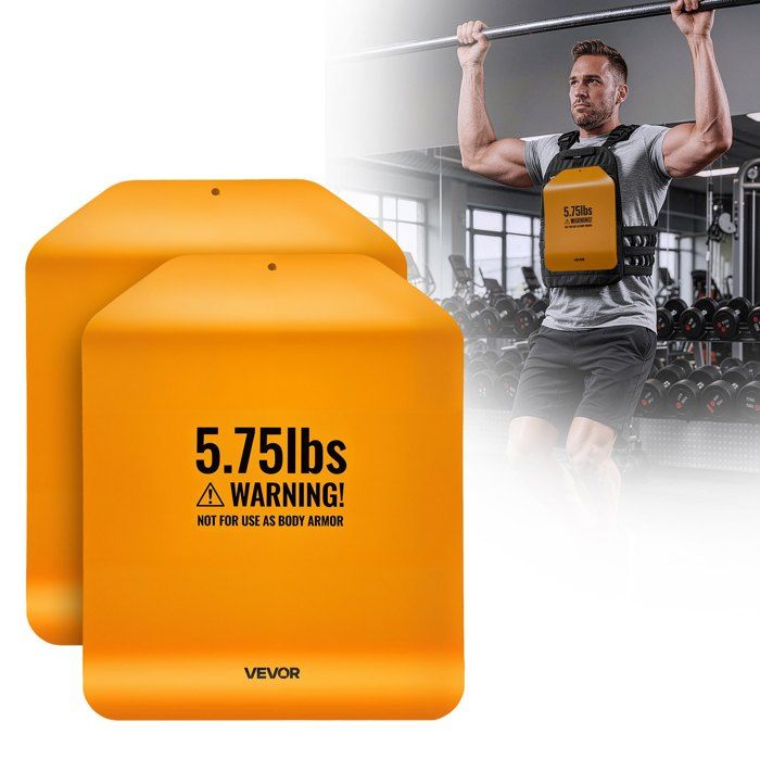 Plaque pour Gilet Lesté Plaques de Lestage Incurvées 2PCs Total 5 1 kg Poids pour Veste Lestée en Acier Gilet Non Inclus