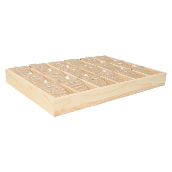 Porte-bijoux En Bois Portable - Support Bracelets & Colliers - Dimensions 20x8x32 Cm - Naturel