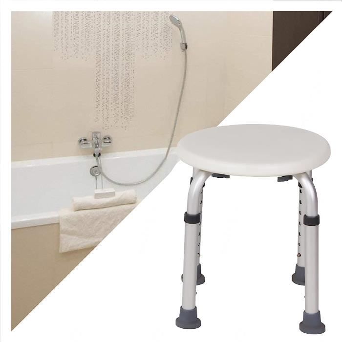 KSITEX Tabouret De Douche Pour Douche Intérieure, Chaise De Douche Pivotante Améliorée Pour Personnes âgées, Seniors, Adultes Handicapés, Siège De Douche Pivotant à 360° Pour Salle De Bain, Chaise De
