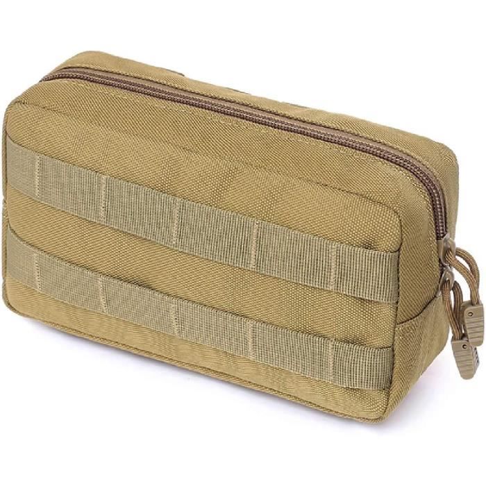 Poche Molle Tactique Ceinture MOLLE - Pochette Multifonction EDC Noir - Taille S