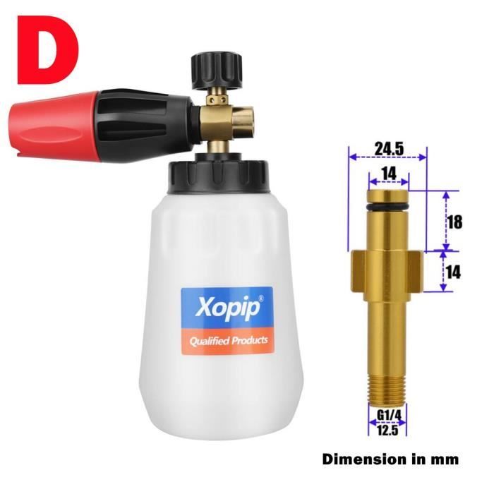 Pistolet Haute Pression Avec Canon à Mousse Kebtek - Compatible Nilfisk/Bosch - 5 Buses Incluses - Pression Max 5200 PSI - 5
