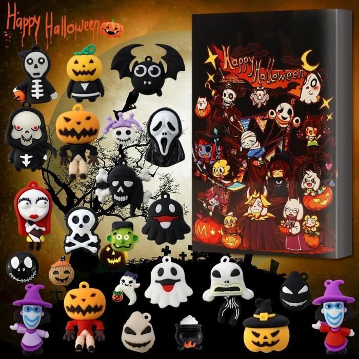 Calendrier de l'Avent d'Halloween 2023, 24 jours de compte à rebours d' Halloween pour enfants avec différents jouets d'Halloween - Cdiscount Maison