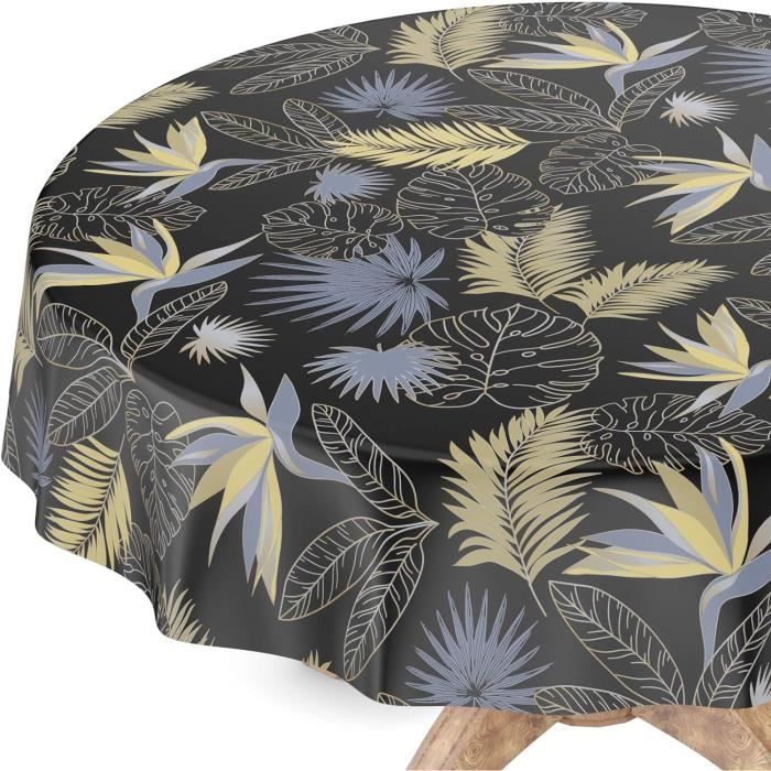ANRO Nappe En Toile Cirée Lavable 240 X 140 Cm - Motif Moderne, Bord Coupé - Protection Table Jardin, Café, Intérieur