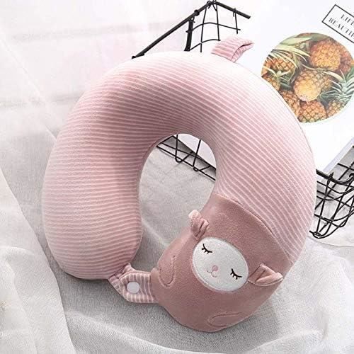 Oreiller De Voyage En Forme De U – Licorne Cheveux Roses – Mousse Mémoire De Forme – Confort Cou & Nuque – Avion, Voiture, Maison - 6
