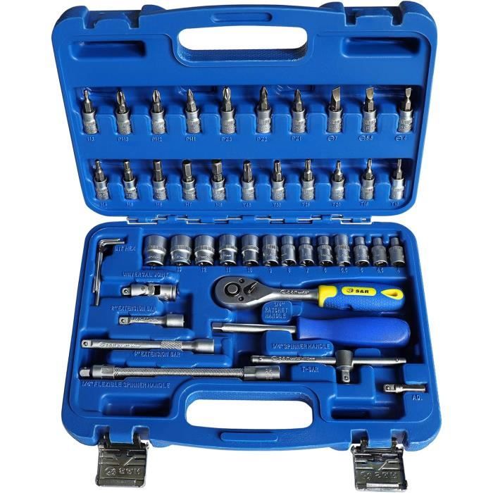 Coffret D'outils YATO 23 Pièces - Clés à Douille, Cliquet, Rallonges, Tournevis, Cardan