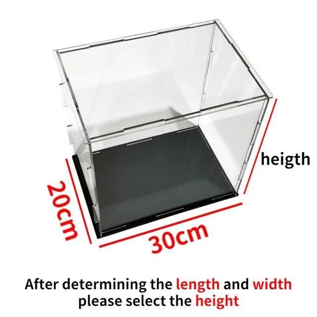 Boîte de présentation transparente en acrylique,vitrine de collection,boîte  de présentation en acrylique - 20x30cm-height 30cm