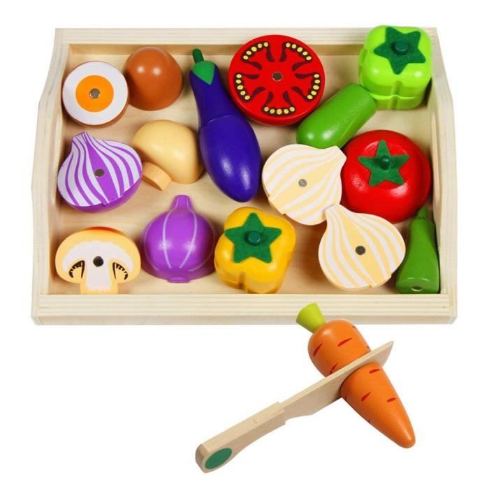 Fruits et Légumes Jouets à Découper Bois Jeu Magnétique Enfant Jeux  Imitation Cuisine Enfant 3 4 5 6 7 Ans, 10 Légumes - Cdiscount Jeux - Jouets