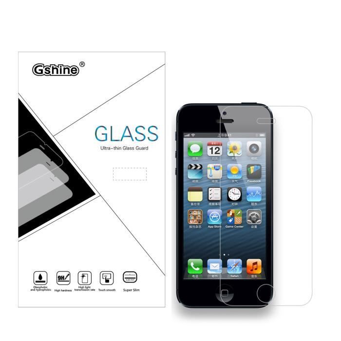 Protection écran Verre Trempé 9H Pour IPhone 5/5S/5C/SE - 2.5D - Neuf