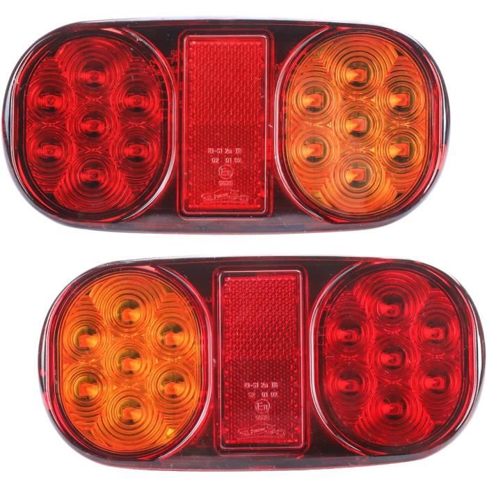 Feux De Remorque LED 12V 5W - Rampe Éclairage Imperméable IP65 - Blanc 6500K - Camion Moto Bateau