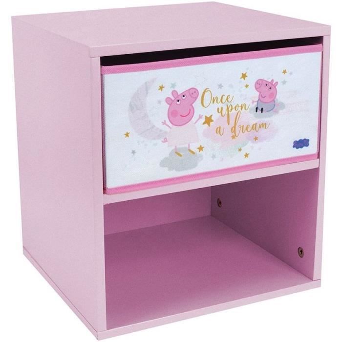 Fun house peppa pig dream chevet avec tiroir h.36 x l.33 x p.30 cm