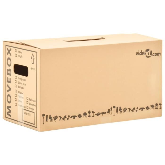 12942*PRO*Bo?�tes de d?�m?�nagement Eleganter - Banc de d?�m?�nagement Carton XXL 80 pcs 60x33x34 cm 