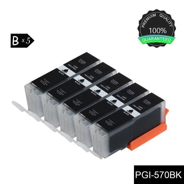 Lot de 5BK cartouches d'encre PGI570XL Black imprimante Canon PIXMA MG6800:PIXMA  MG6850/6851/6852/6853 - Cdiscount Informatique