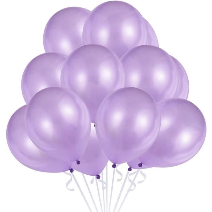 100 Violet Clair Ballon, Ballon Baudruche Helium Latex 30cm pour  Anniversaire Fête, Naissance, Bapteme, Baby Shower, Communion [539] -  Cdiscount Maison