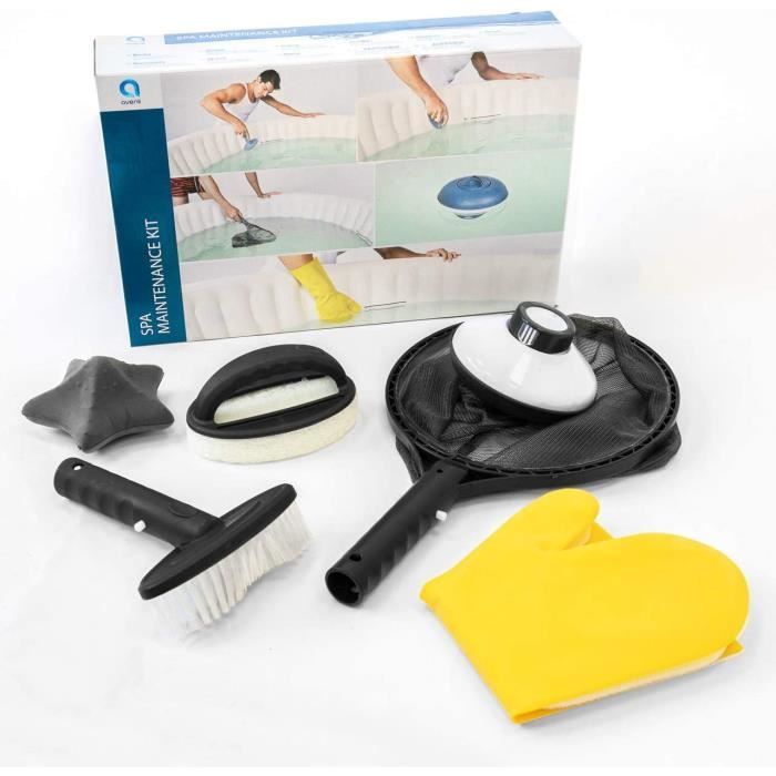 Intex KIT ENTRETIEN SPA INTEX 1 filet de nettoyage 2 brosses nettoyage trace paroi 