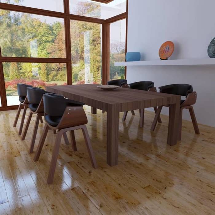 Lot De 2 Chaises à Manger Pivotantes VidaXL - Similicuir Noir - Neuf Dans Emballage D'origine