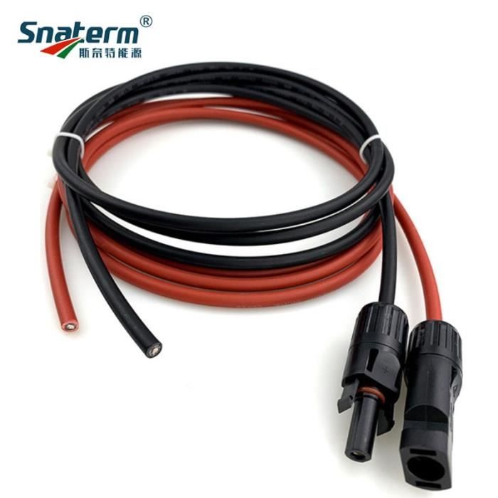 MMOBIEL Câble électrique de batterie rouge et noir de 10 AWG - 6 mm² Câble électrique de batterie rouge et noir de 2.5 m - Parent (6 Awg, 1,5m