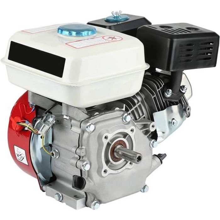 Moteur à essence 4 temps - moteur à essence - moteur thermique à essence (6,5 CV, alarme de bas niveau d'huile, 4 temps)