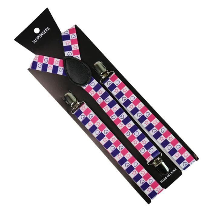 Tnfeeon - Bretelles élastiques Pour Homme - Dos En Y Réglable, Clips Métalliques - Largeur 3.5cm - Couleur Selon Modèle