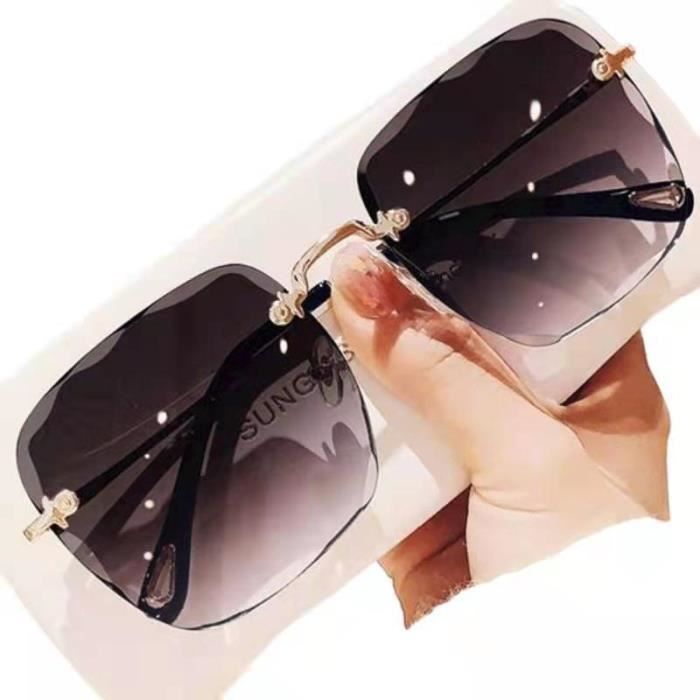 Lunettes de soleil femme, protection solaire, anti-ultraviolet, garniture  en cristal, visage rond semble mince, lunettes de soleil r noir - Achat /  Vente lunettes de soleil Femme Adulte - Cdiscount