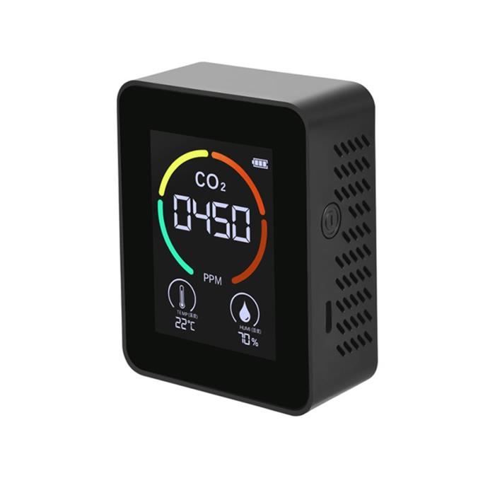 testeur de dioxyde de Carbone Portable pour l/'intérieur Moniteur de qualité de l/'air Multifonctionnel 5 en 1 Compteur de CO2 pour l/'air intérieur