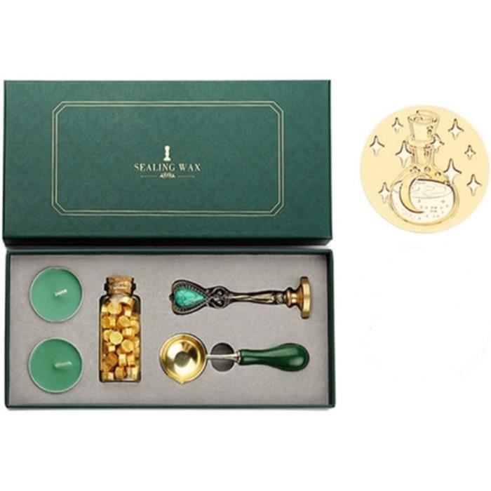 Kit Timbre Sceau De Cire Holzsammlung - Complet Avec Tampons, Perles Et Accessoires Pour Mariage