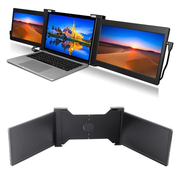 Tbest Triple moniteur portable Extension de Moniteur Triple pour