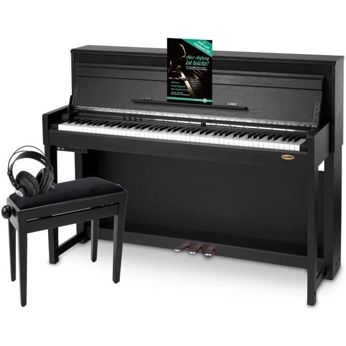 classic cantabile up-1 sm piano numérique noir mat set deluxe